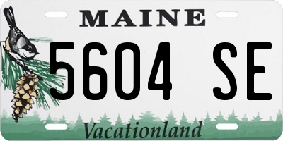 ME license plate 5604SE