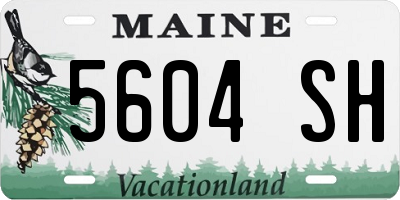 ME license plate 5604SH