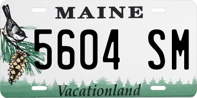 ME license plate 5604SM