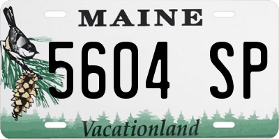 ME license plate 5604SP