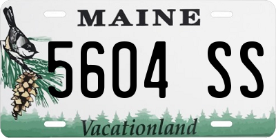 ME license plate 5604SS