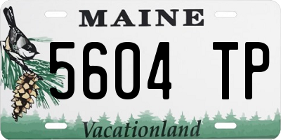 ME license plate 5604TP