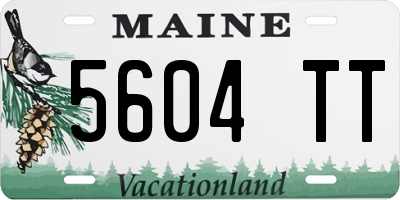 ME license plate 5604TT