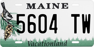 ME license plate 5604TW