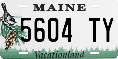 ME license plate 5604TY