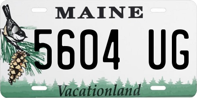 ME license plate 5604UG