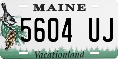 ME license plate 5604UJ