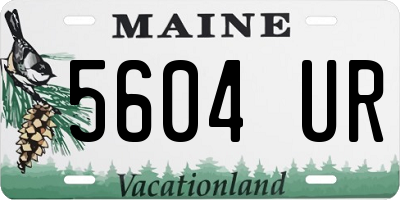 ME license plate 5604UR