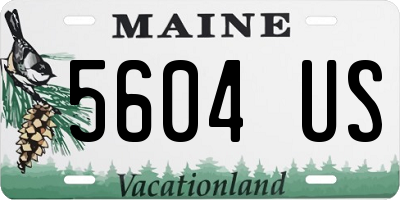 ME license plate 5604US