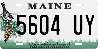 ME license plate 5604UY