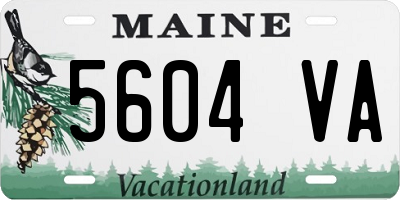 ME license plate 5604VA