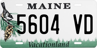 ME license plate 5604VD