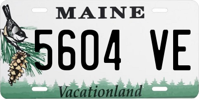 ME license plate 5604VE
