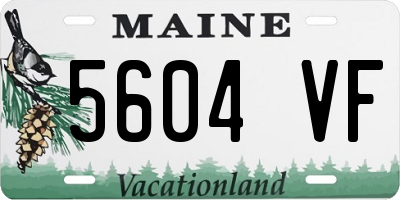 ME license plate 5604VF