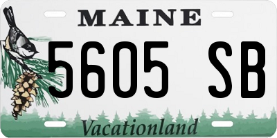 ME license plate 5605SB