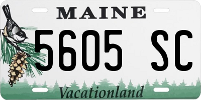 ME license plate 5605SC