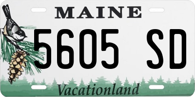 ME license plate 5605SD