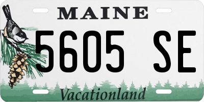 ME license plate 5605SE