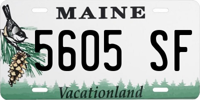 ME license plate 5605SF