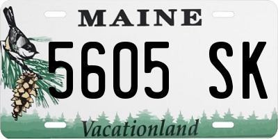 ME license plate 5605SK