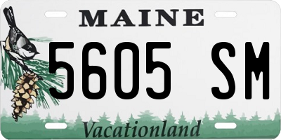 ME license plate 5605SM