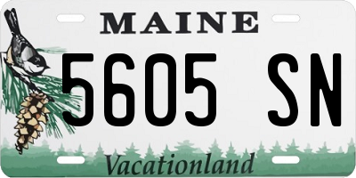 ME license plate 5605SN