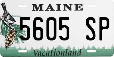 ME license plate 5605SP