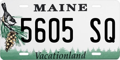 ME license plate 5605SQ