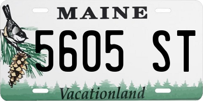 ME license plate 5605ST