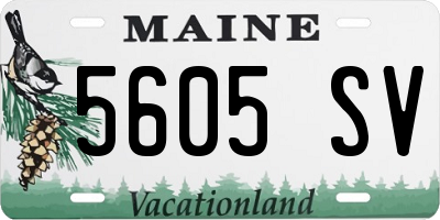 ME license plate 5605SV
