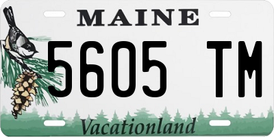 ME license plate 5605TM