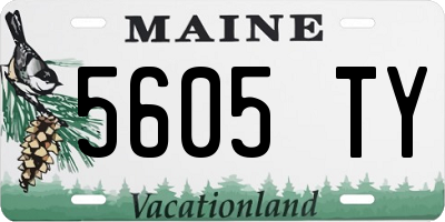 ME license plate 5605TY