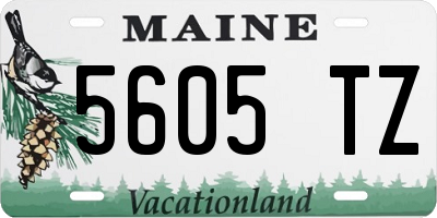 ME license plate 5605TZ
