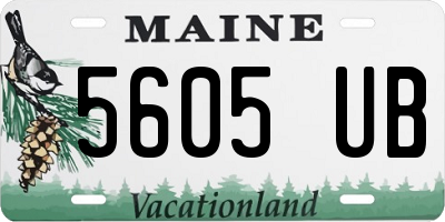 ME license plate 5605UB