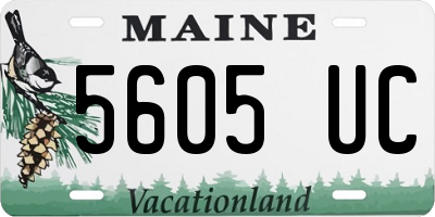 ME license plate 5605UC