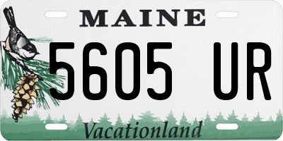 ME license plate 5605UR