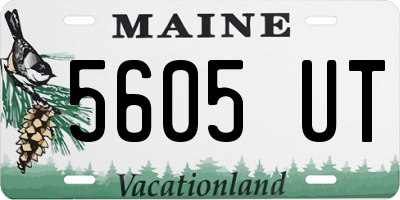 ME license plate 5605UT