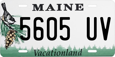 ME license plate 5605UV