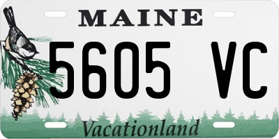 ME license plate 5605VC
