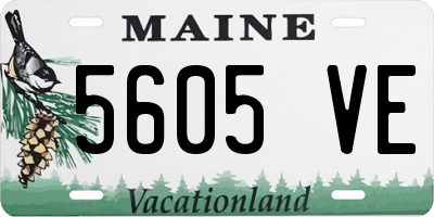 ME license plate 5605VE