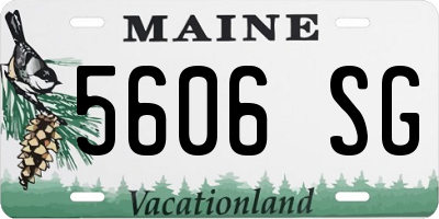 ME license plate 5606SG