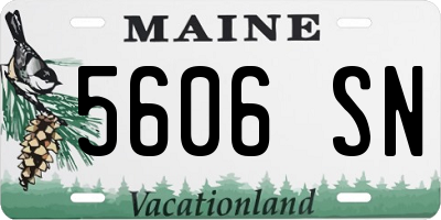 ME license plate 5606SN