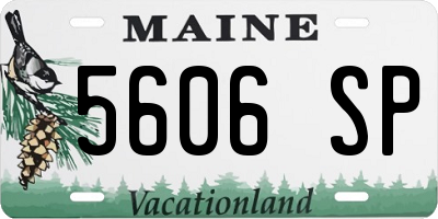 ME license plate 5606SP