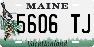 ME license plate 5606TJ