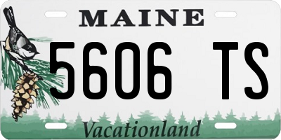 ME license plate 5606TS