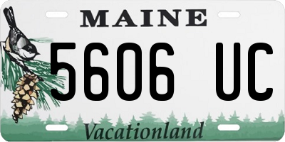 ME license plate 5606UC