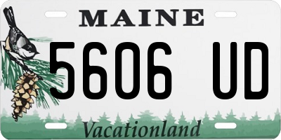 ME license plate 5606UD