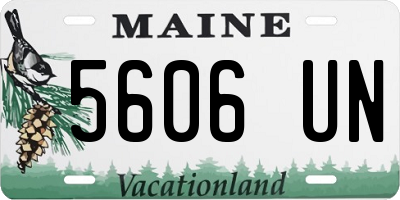 ME license plate 5606UN