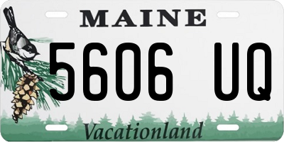 ME license plate 5606UQ