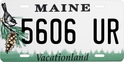 ME license plate 5606UR